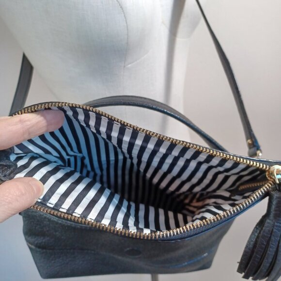Kate Spade New York Leather Bag Black Pebble Crossbody Handbag Purse - Picture 8 of 14